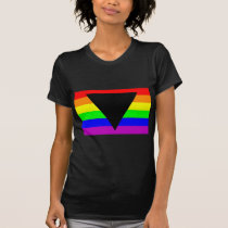 Rainbow with Black Triangle for Gay and Lesbians t-shirts