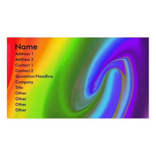 Rainbow with No End business card (style 2)