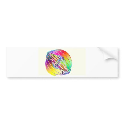 Rainbow World Gyroscope Bumper Sticker