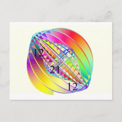 Rainbow World Gyroscopic PostCard