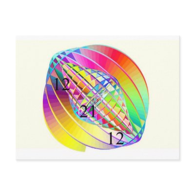 Rainbow World Gyroscopic PostCard