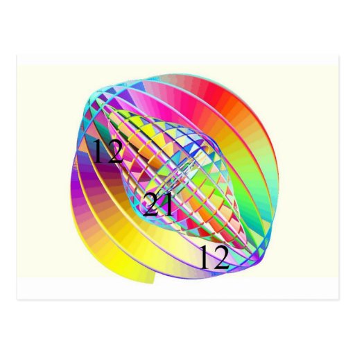 Rainbow World Gyroscopic PostCard