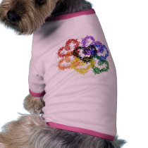 Rainbow Woven Hearts Pet Tshirt