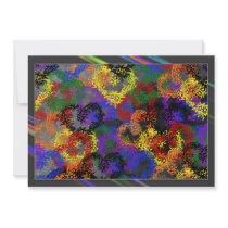 Rainbow Woven Hearts Custom Invite