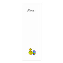 Rainbow yellow peacock business card templates