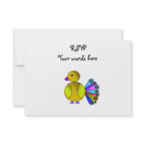 Rainbow yellow peacock announcement