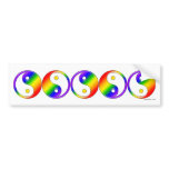 Rainbow Yin Yang Bumper Sticker