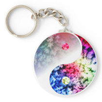 Rainbow Yin Yang Keychains