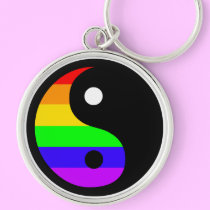 Rainbow Yin Yang Keychain keychains