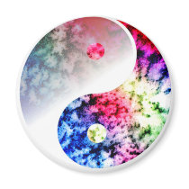 Rainbow Yin Yang Magnets