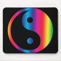 Rainbow Yin Yang mousepads