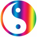 Rainbow Yin Yang photo sculptures