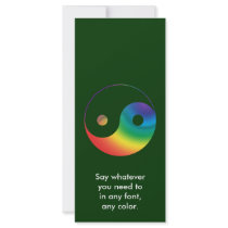 Rainbow Yin Yang Symbol rack cards