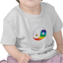 Rainbow Yin Yang Symbol Tees
