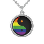 rainbow ying yang necklace