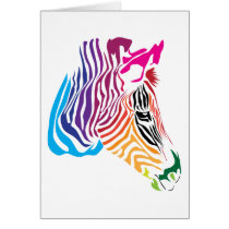 Rainbow Zebra Cards