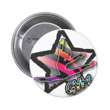 Rainbow Zebra Gymnastics Buttons