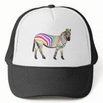 Rainbow Zebra hats by makelovenotwar Rainbow Zebra hats