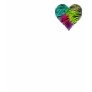 Rainbow Zebra Heart T-shirt