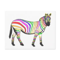 Rainbow Zebra postcards by makelovenotwar Rainbow Zebra postcards