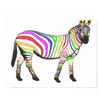 Rainbow Zebra posters by makelovenotwar Rainbow Zebra posters