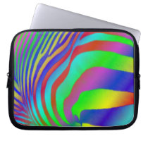 Rainbow Zebra Print Laptop Computer Sleeves