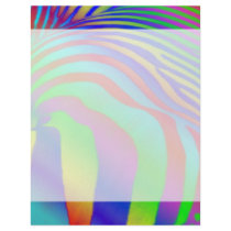 Rainbow Zebra Print Custom Letterhead