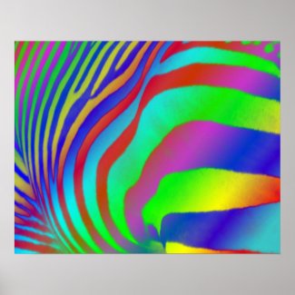 Rainbow Zebra Print zazzle_print