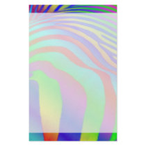 Rainbow Zebra Print Stationery Paper