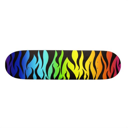 Rainbow Zebra Skateboard Decks