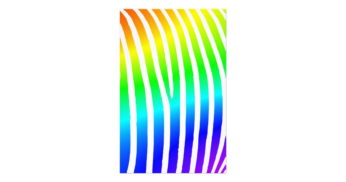 Rainbow Zebra Stripes Stationery Zazzle