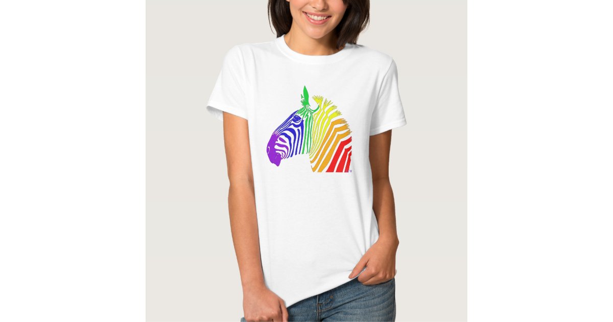 rainbow zebra shirt
