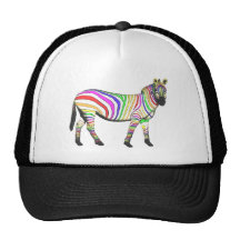 Rainbow Zebra Trucker Hats