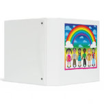 RainbowBackgroundKids.ai 3 Ring Binders