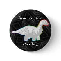 Rainbowed White Dino Button