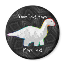 Rainbowed White Dino Magnet