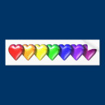 RainbowHearts bumper stickers