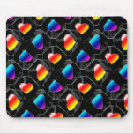 rainbowheartsretrobig mouse pad