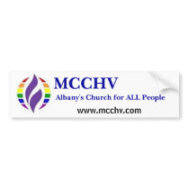 rainbowMCCLogo, Albany's Church for ALL People,... bumper stickers
