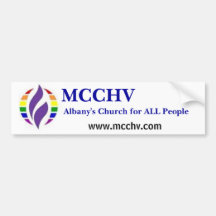 rainbowMCCLogo, Albany's Church for ALL People,... Bumper Sticker