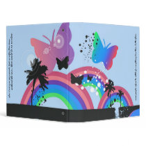 Rainbows and Butterflies binders by noteworthy Rainbows and Butterflies binders