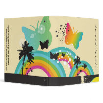 Rainbows and Butterflies binders by noteworthy Rainbows and Butterflies binders