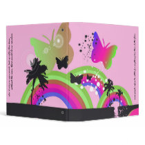 Rainbows and Butterflies binders by noteworthy Rainbows and Butterflies binders