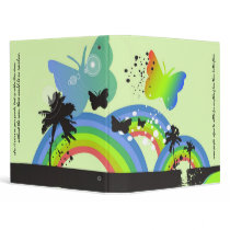 Rainbows and Butterflies binders by noteworthy Rainbows and Butterflies binders