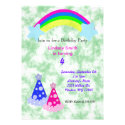 Rainbows and Party Hats Personalized Invites