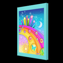 Rainbows and Stars Pop Art Sky Gallery  Wrapped Ca canvas prints