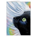 Rainbow's End Angel Cat Painting Note Card cards