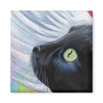 Rainbow's End - Winged Angel Cat Magnet magnet