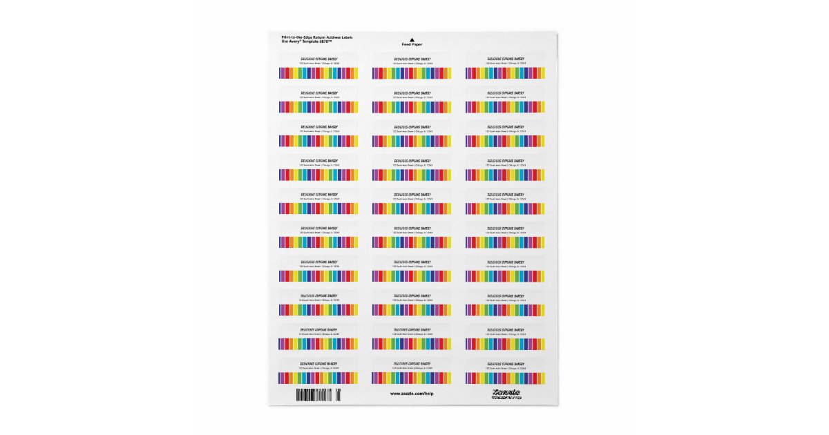 Rainbows Return Address Label Zazzle