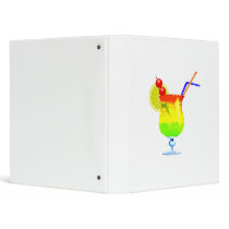 Rainbows Tropical Drink Vinyl Binders